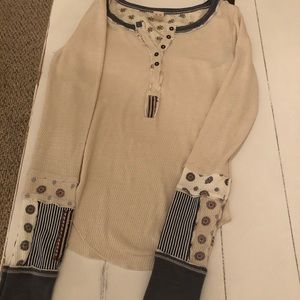 Free People New Ribbed Henley shirt